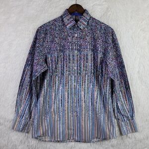 Luchiano Visconti Med Silky Cotton Dress Shirt Multi Party Festive